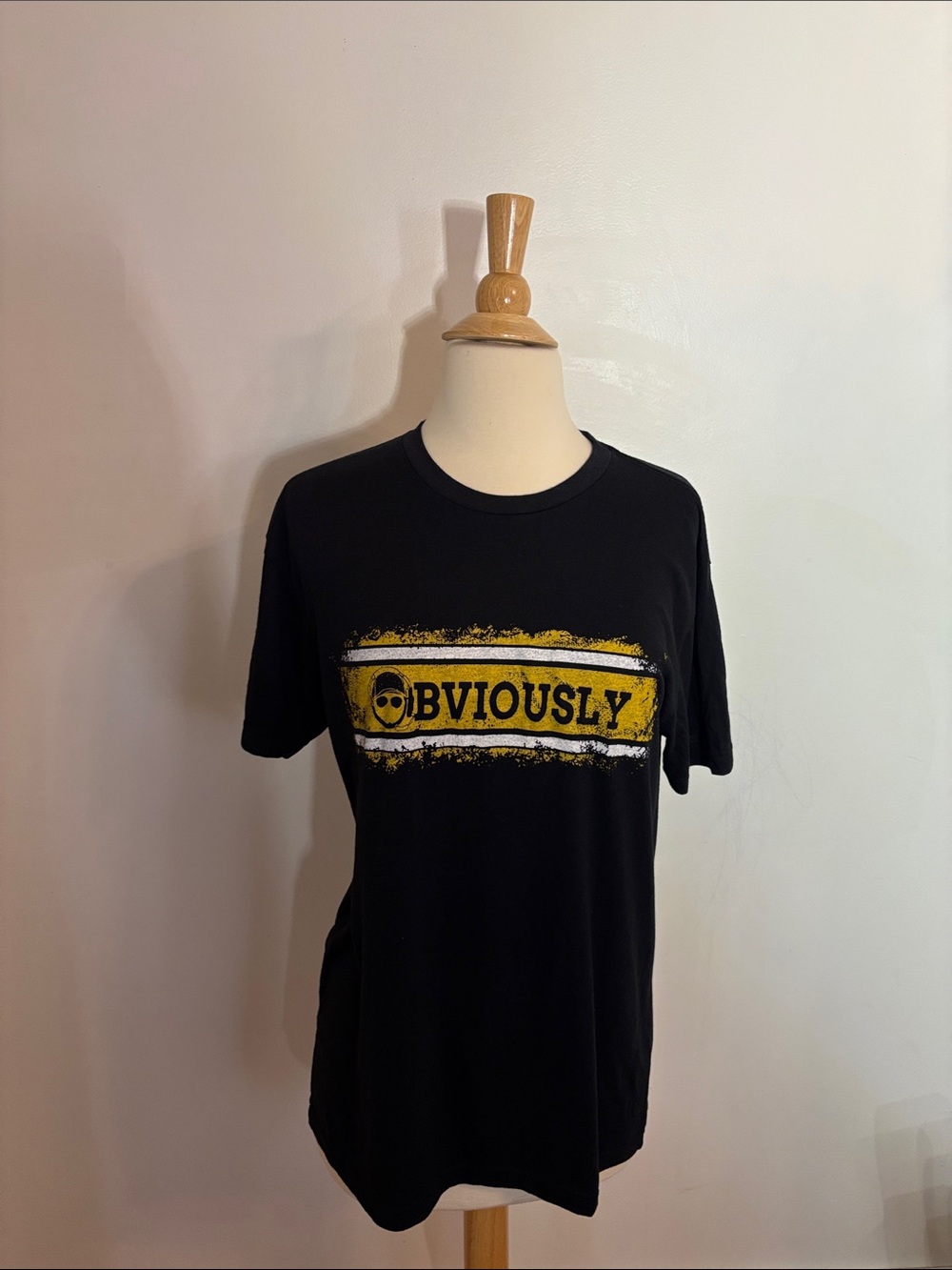 Obviously Black Graphic Tee - 'Obviously' Logo